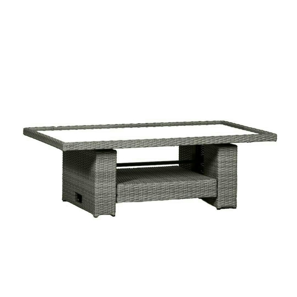 image 1 of Paris 7 Seater 6 Pc Deluxe Sofa Dining Set - Synthetic Rattan - H82 x W183 x L81 cm - Grey