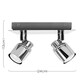 image 6 of ValueLights Benton Chrome IP44 Square Bathroom Ceiling Light | Chrome