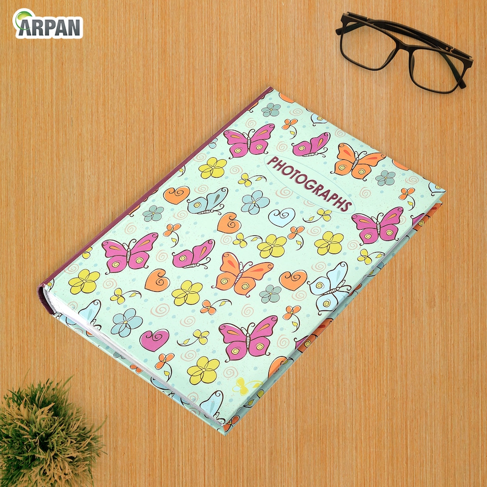 image 1 of ARPAN Slip In Case Memo Photo Album for 300 Photos 4x6" (10x15cm) – Hardcover Picture Album with Memo Writing Space for Family, Wedding & Travel Memories