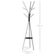 image 3 of HOMCOM 180cm Free Standing Coat Rack Metal Shelf Holder Stand Hat Hanger Brown