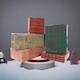 image 3 of 10 Sheet of Mix Designer' Soft touch Foiled Christmas Giftwrap