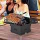 image 3 of Portable Charcoal Grill Stove 360° Rotatable Outdoor Hibachi Grill Smoker