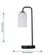 image 8 of Set of 2 Victoria - Black Touch Lamps with Frosted Glass Shades Black | White