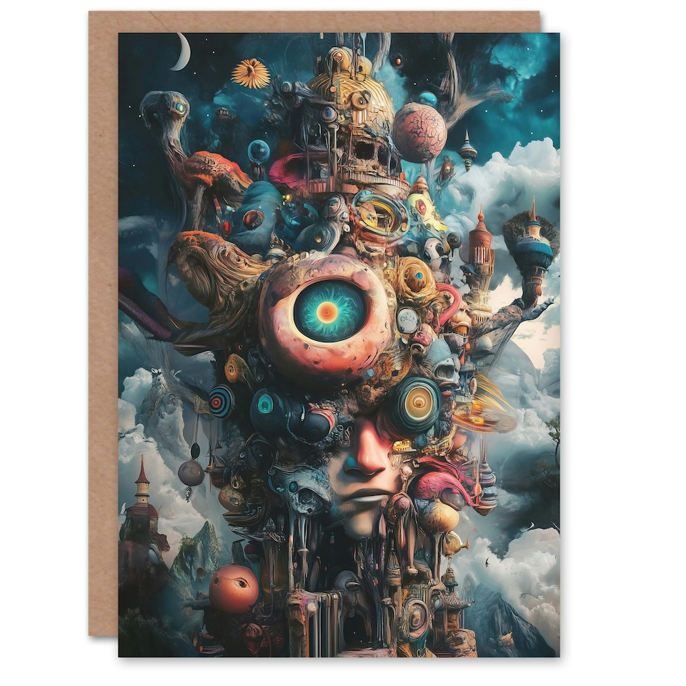 image 1 of Where Stories Come From Surreal Fantasy Art Birthday Greeting Card