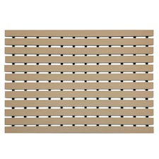 PVC Duckboard Non-Slip Shower Mat - 61cm x 43cm | Cream | Beige