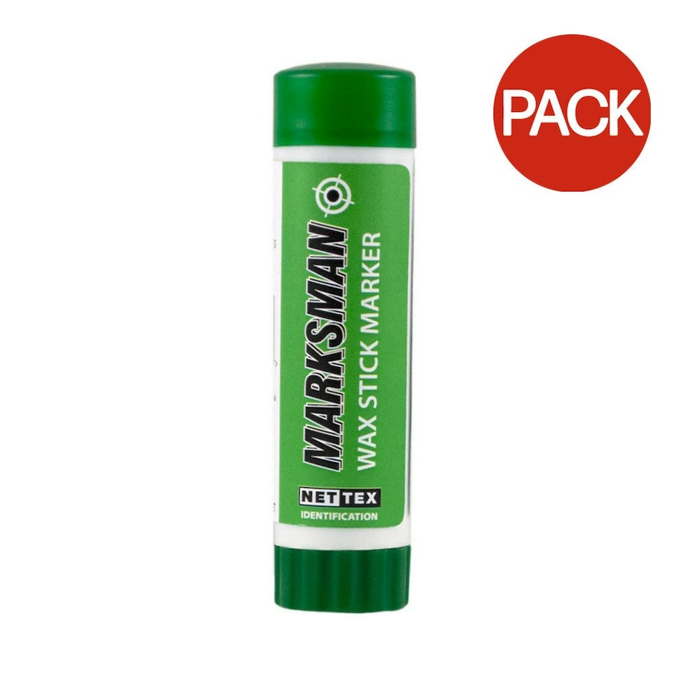 Nettex Marksman Wax Stick Marker (Pack of 10) - Green - One Size