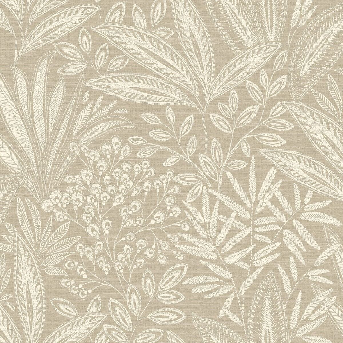 Crown Sahara Leaf Wallpaper Multi Natural 1