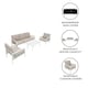 image 2 of Aluminium 4 Piece Sofa Set - White
