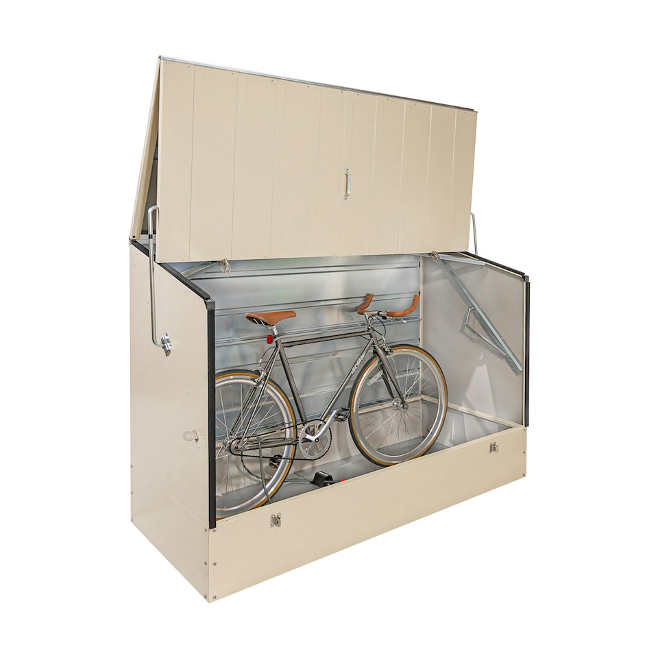 image 1 of Trimetals ProtectaCycle Secure Bike Store (Police Approved Fits) up to 3 Adult Bikes Cream