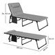 image 3 of Outsunny Folding Sun Loungers Set of 2, Reclining Sun Bed, Black 