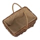 image 2 of Large Rectangular Unpeeled Willow Garden Trug With Hessian Lining | Brown | Brown | Large