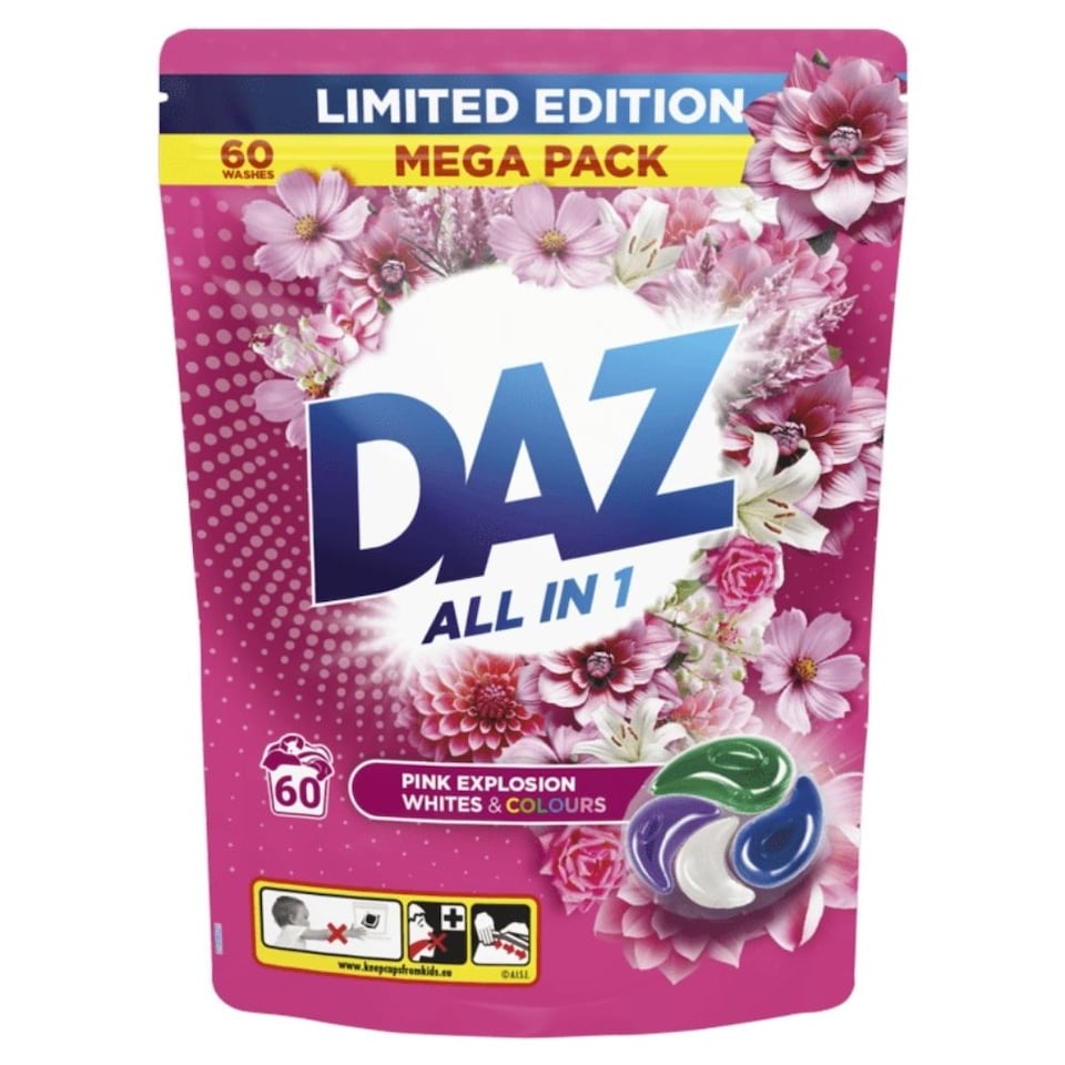 DAZ Pink Explosion Laundry Pods 60 Wash