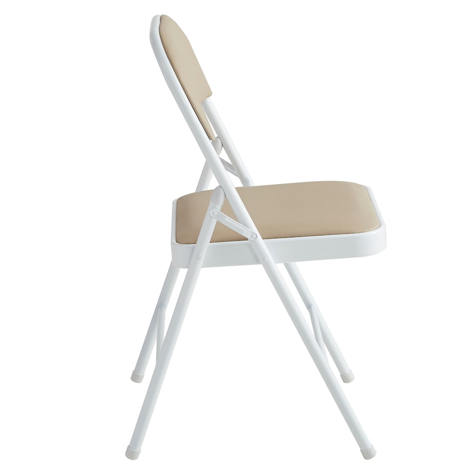 image 1 of Set of 6 Folding Dining Chairs with Metal Frame and Padded Seats