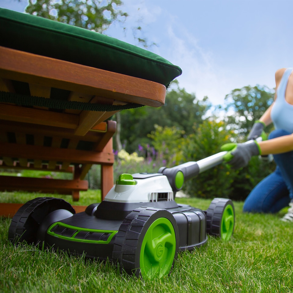 image 1 of Gtech GT50 Grass Edge Trimmer and SLM50 Lawnmower Body only Bundle