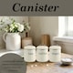 image 4 of Apollo Round Cream Kitchen Storage Canister Set of 3 Airtight Tea Coffee Sugar Containers Farmhouse Style Jars with Lids