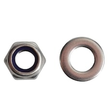 Forgefix Hexagonal Nuts With Nylon Inserts, S/s - Multi Colour - M8 ForgePack 12