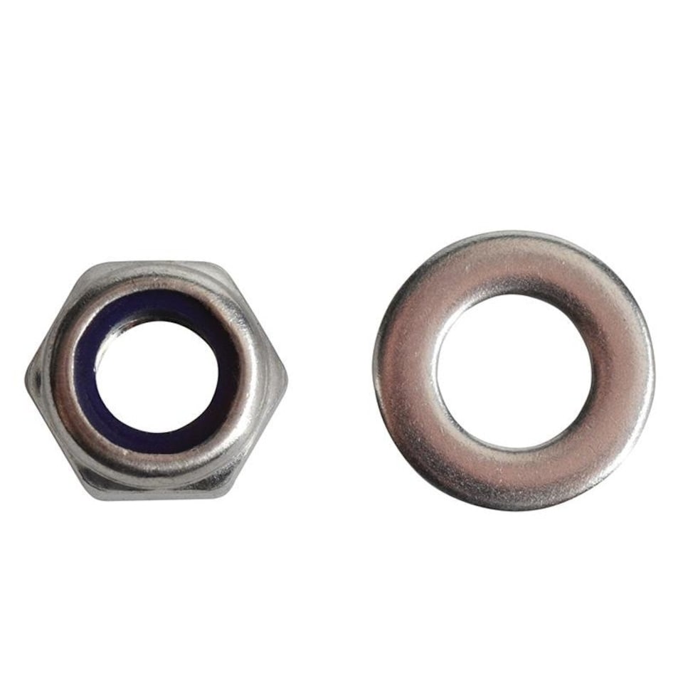 Forgefix Hexagonal Nuts With Nylon Inserts, S/s - Multi Colour - M8 ForgePack 12