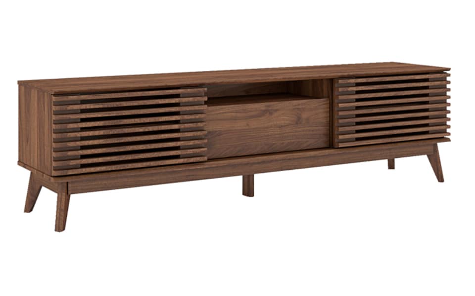 image 1 of 1.8m TV Cabinet - MDF - L40 x W179 x H50 cm - Dark Columbian Walnut