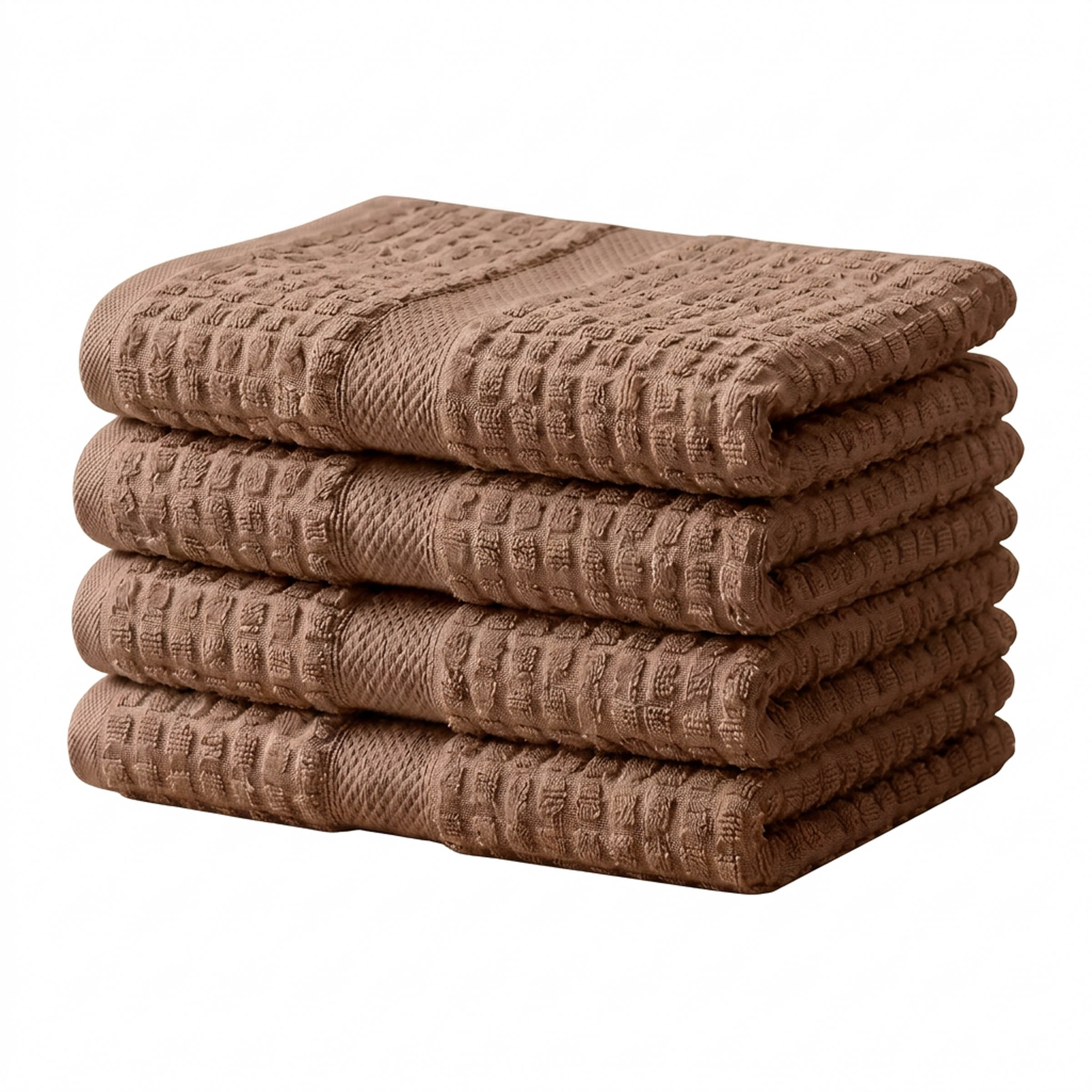 Vision V520 - 4 Pack 100% Cotton Face Cloths in Brown