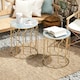 image 6 of Outsunny Nesting Tables Set of 2, Marble Effect Side Tables Multi | Multicoloured