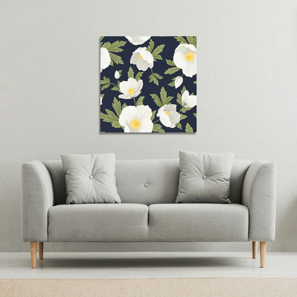 image 1 of Winter rose (Canvas Print) 114 x 114 x 4cm