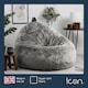image 5 of Cocoon Faux Fur Bean Bag Arctic Wolf Grey Bean Bag Chairs | Grey | Arctic Wolf Grey | L | 1