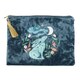 image 1 of Midnight Hare Velvet Makeup Bag Blue