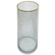 image 3 of Glass Vase Gold Rim Smoke Grey Glass Vase 28cm Botanik | Grey | 28
