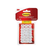 Command White Decorating Clips - Multi Colour - Pack of 40 Hooks