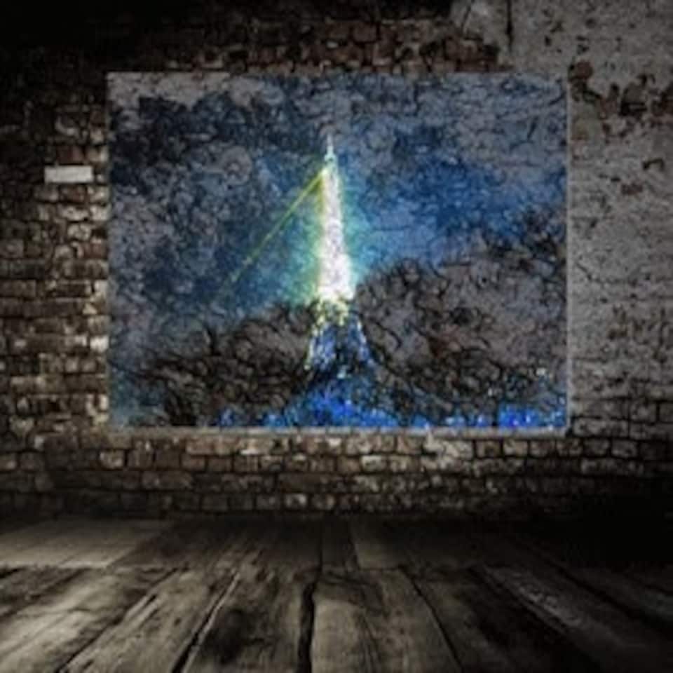 image 1 of Eiffel Tower Bark (Canvas Print) 24" x 16"