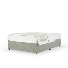 Neptune Spring Seal Grey Naples Velvet Divan Set King Size