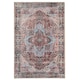 image 1 of KUKOON Red Teal Floral Medallion Non Slip Washable Low Pile Rug 120cm x 170cm Multi