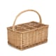 image 1 of Wicker 6 Bottle Steamed 2 Tone Bottle Carrier