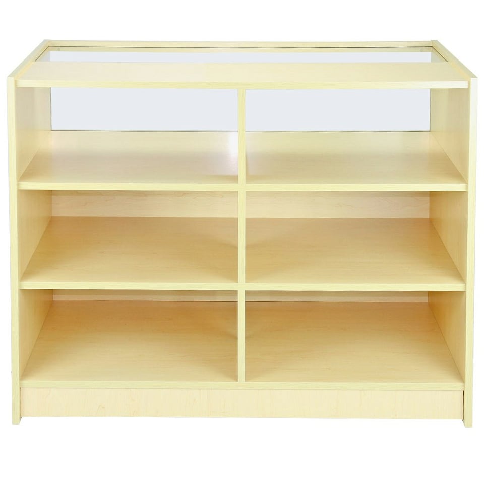 image 1 of Fusion Maple Shop Counter & Retail Display Set Brown