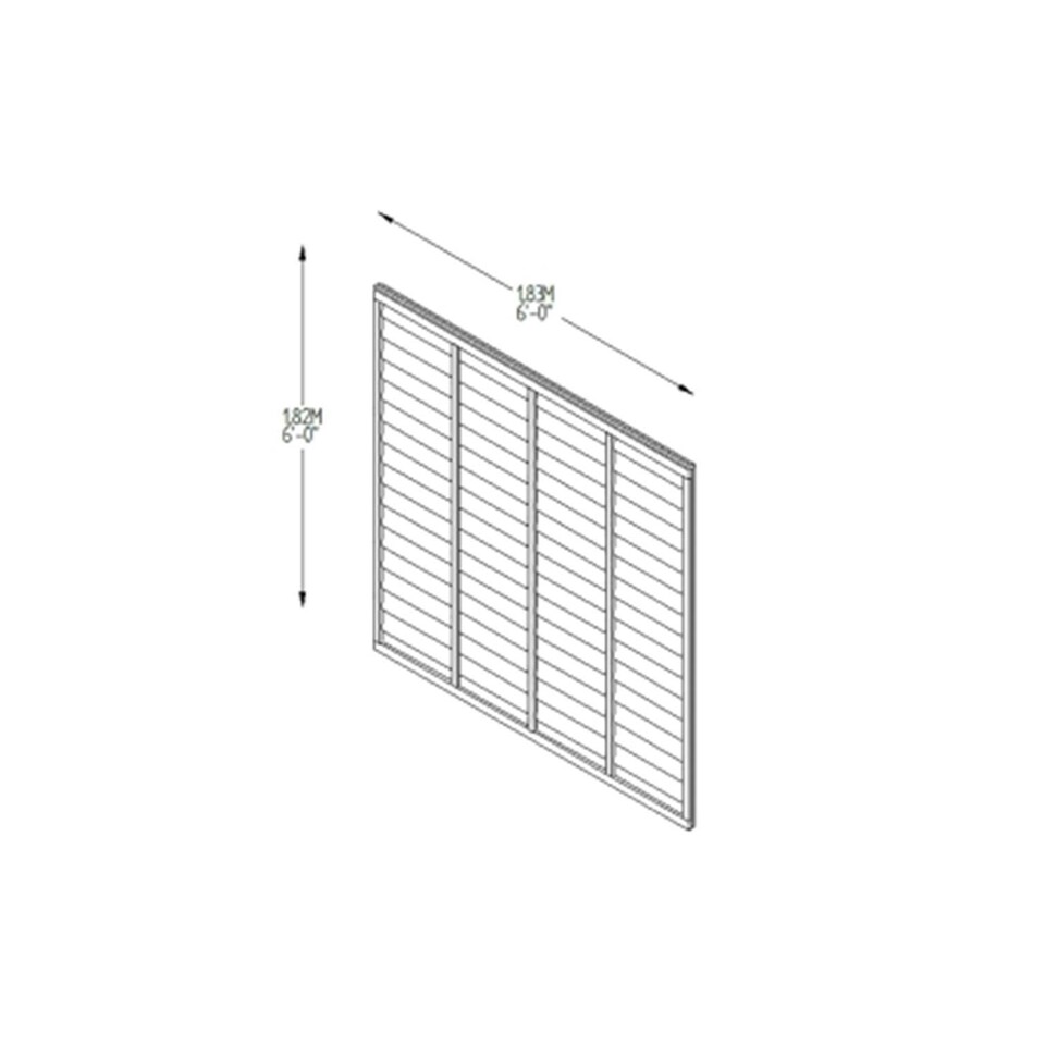 image 1 of Pack of 9 (Total 9 Unit) Lap Pressure Treated Fence Panel - 6ft x 6ft (1.83m x 1.83m)