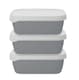 image 1 of Natural Elements 3pc Stackable Food Container Set 600ml