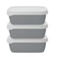 image 1 of Natural Elements 3pc Stackable Food Container Set 600ml