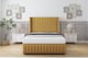 image 1 of Sloomy Marlborough Mustard Plush Divan Bed With Mattress No Drawers With 54" Wingback Headboard & 12" Matching Footboard 4'6 Double | Gold | Mustard | Double | 1