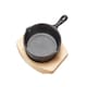 image 1 of Artesà Cast Iron Mini Frying Pan with Board, 11cm