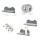 image 4 of PawHut 4PCs Wall Mounted Cat Furniture Set with Steps Scratching Post, Grey