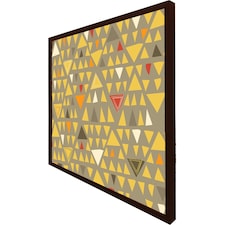 Yellow geometric triangles (Picutre Frame) Brown | L