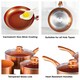 image 3 of Cermalon 5 Piece Copper Non Stick and All Hob Compatible Cookware Pan Set