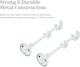 image 5 of Lister Cartwright Double Curtain Extendable Pole Set with White Ball Finials- 19mm & 28mm Metal Poles(120- 320 cm)