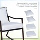 image 4 of Outsunny 3 Pcs Rocking Chair Bistro Set Furniture Rattan Wicker Brown