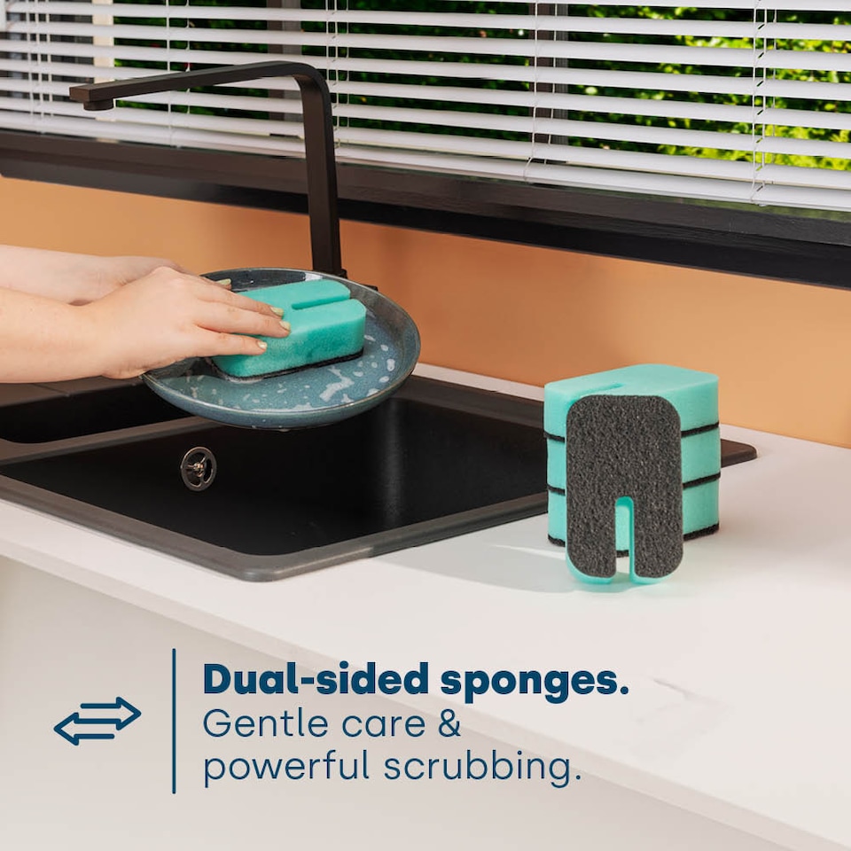 image 1 of Dish Buddy Sponge with Holder Pack of 10