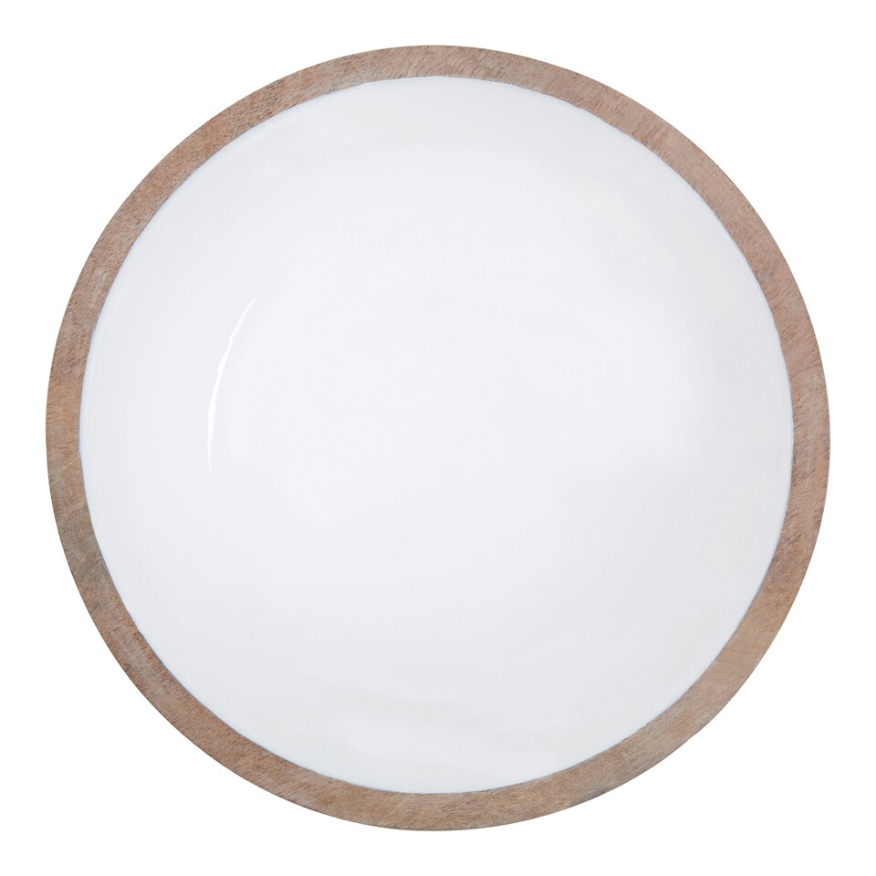 image 1 of Kara Mango Wood Round Serving Bowl