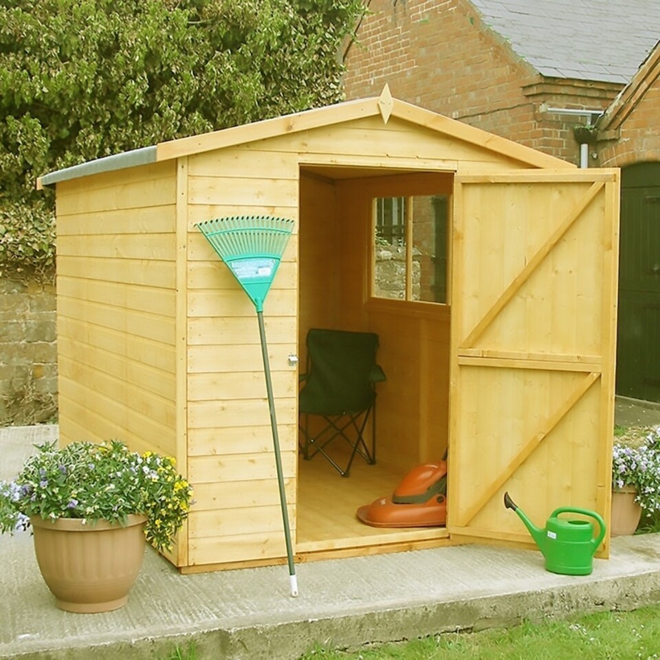 image 1 of Lewis Handmade Garden Shed Approx 8 x 6 Feet Brown