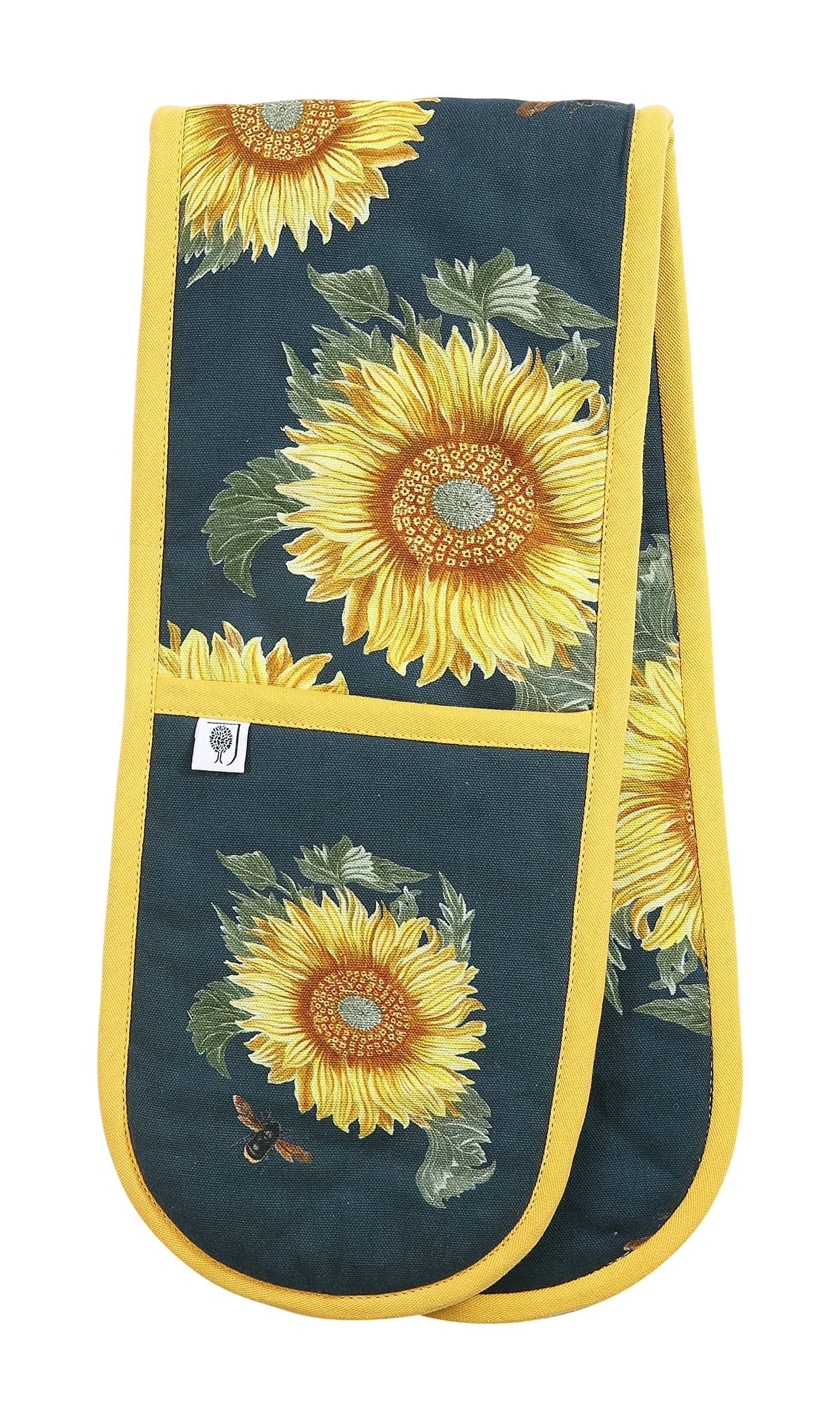 RHS Sunflower Double Oven Gloves - Navy