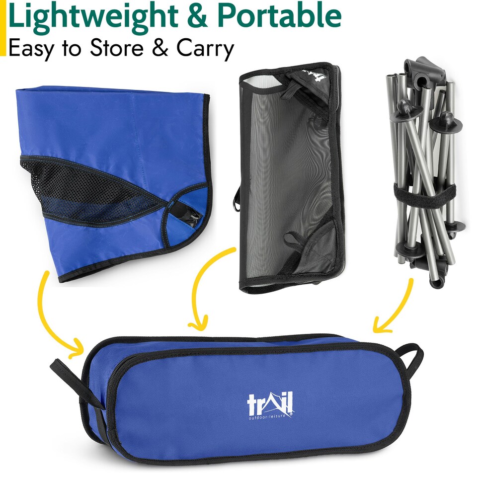 image 1 of Hawk Lightweight Folding Chair - Blue