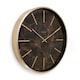 image 3 of Acctim Luxe Wall Clock Quartz Brushed Metal Embossed Golden Batons Brass Hands Dark Marble 40cm Gold